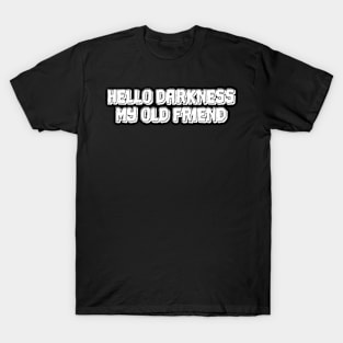 Hello darkness my old friend astrology celestial solar eclipse guitar lake T-Shirt